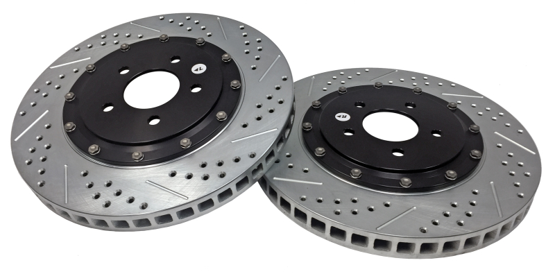 Ford Mustang GT500 Brake Rotors (2) - Front - Baer Brakes - Eradispeed+ 2-Piece SDZ - Black - `07-`12
